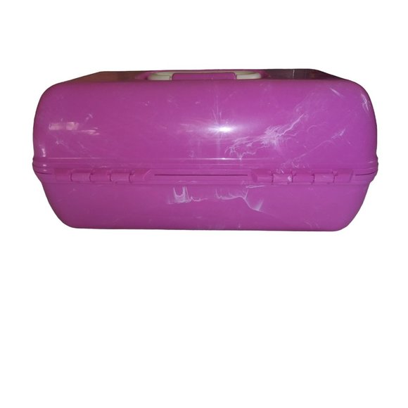 Caboodle Pink Marbled Makeup Case with Mirror Travel Case - Picture 4 of 13